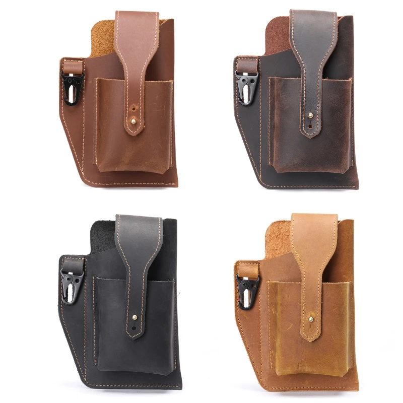 

Men Leather Phone Belt Bag Waist Pack Holster Portable Retro Wallet for CA