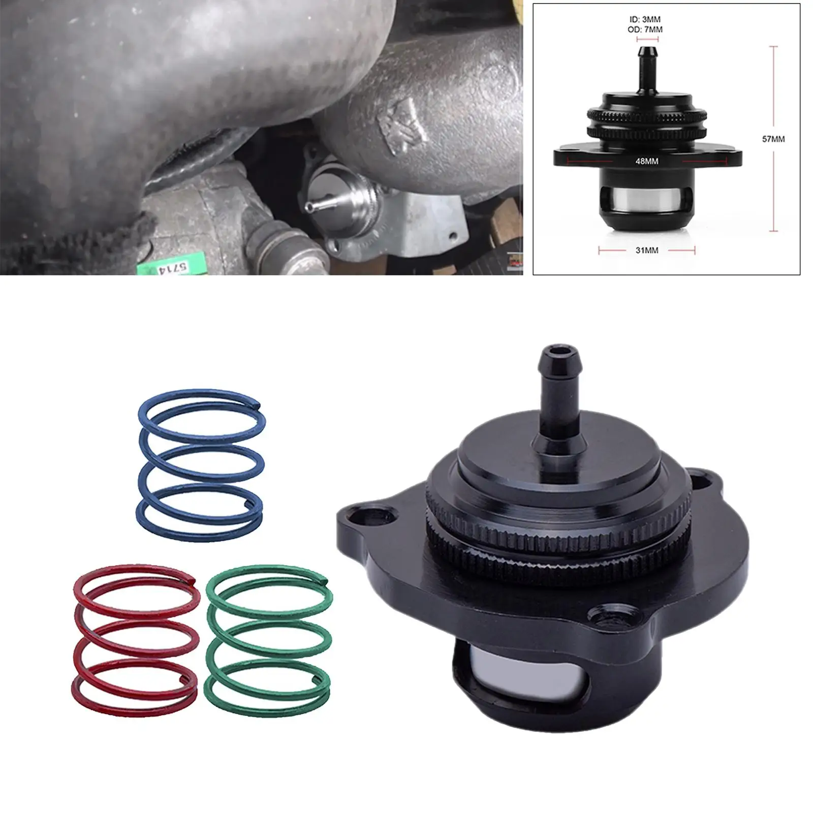 

Auto Recirculating Dump Valve Blow Off Valve Fit for Vauxhall VXR, Black