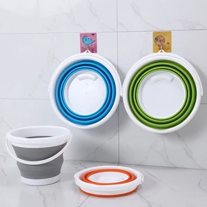 1.5/3/5/10L Silicone Folding Bucket for Fishing Promotion Storage Container Car Wash Portable Outdoor Fishing Round Camp Bucket