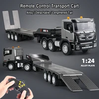 Huina Alloy Rc Car Boys Toys Remote Control Truck Light Sound Radio-Control Trailer 1:24 Simulated Transport Model Xmas Gift