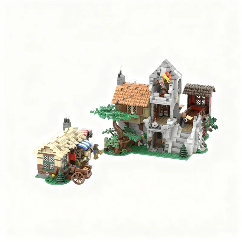 2371 деталь MOC: Замок Барона, Модель Рыцарского Замка, Конструктор, Рождественский Подарок, Идея для творчества, Образовательная игрушка, Сделай Сам (art.: 3920da4f5ec8a) - 3920da4f5ec8a