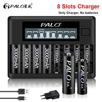 8 slots fast smart aa aaa charger lcd display 2a 3a aa aaa battery charger for 1 2v aa aaa ni mh nicd rechargeable battery