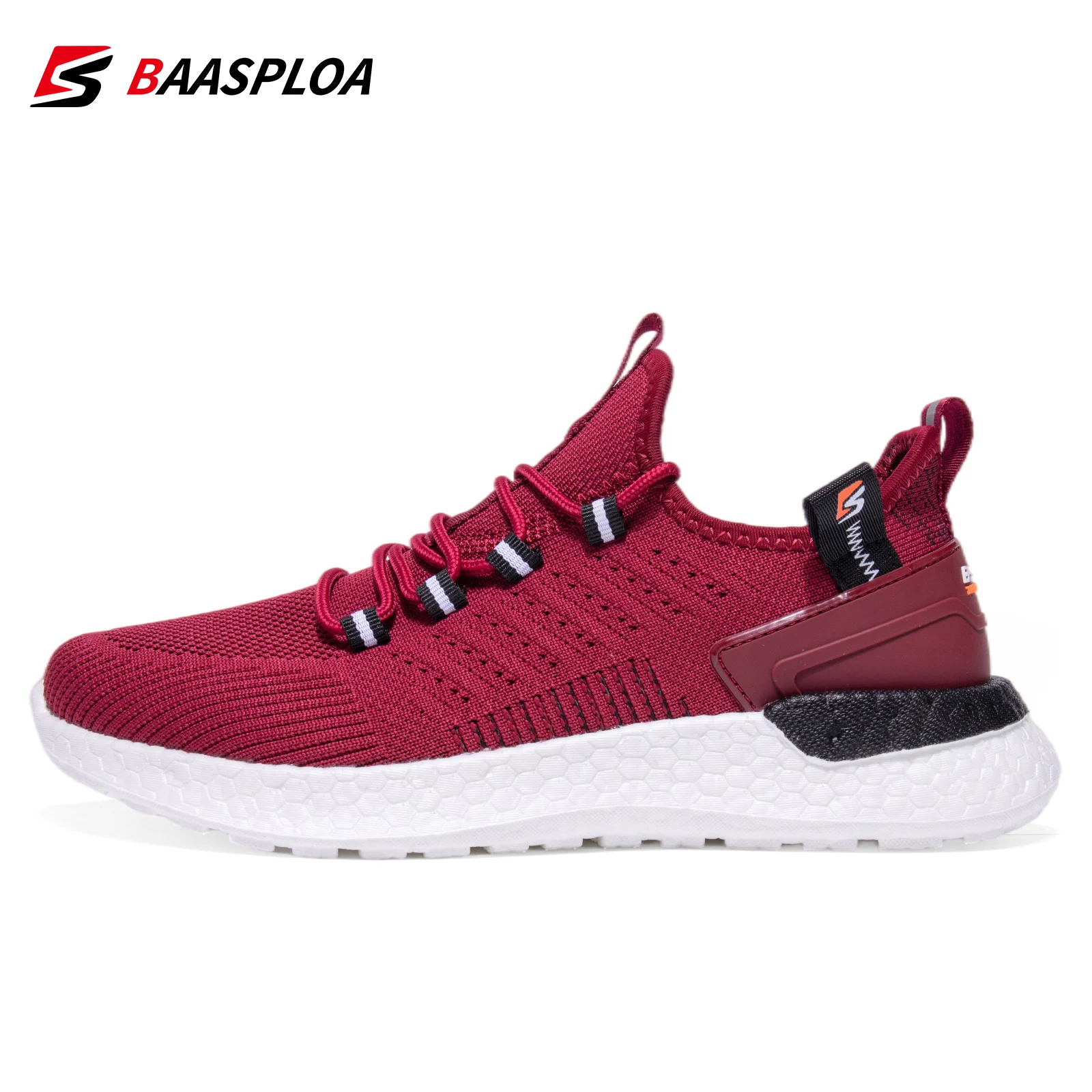 Baasploa 2022 Men Running Shoes Breathable Trendy Sneakers Casual Light Walking Shoes Comfortable Athletic Training Footwear