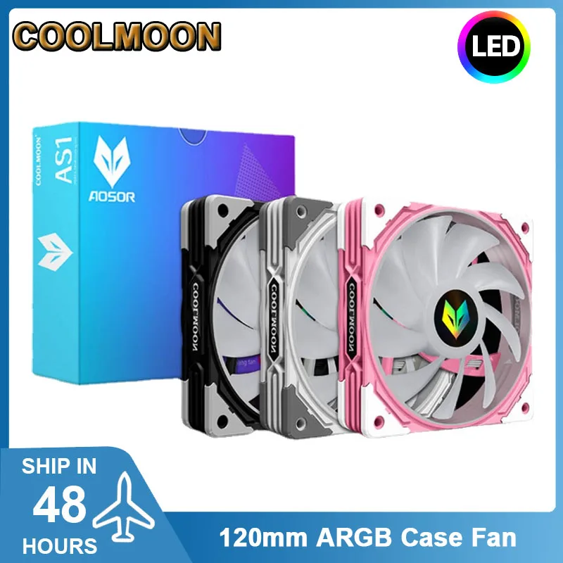 

Computer 12cm Case Fan FDB Bearing High Speed PWM Temperature Control Argb PC CPU Air Cooling Fan 120mm