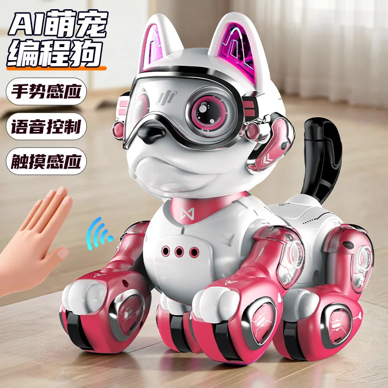 Фото Интеллектуальные детские игрушки Yanxuan Voice AI: электрический робот на радиоуправлении для мальчиков и девочек, ходячий робот, подарки, животные-роботы №3