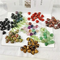 7pc natural quartz miscellaneous stone heart shaped crystal healing gemstones diy carved ornament stones 2cm