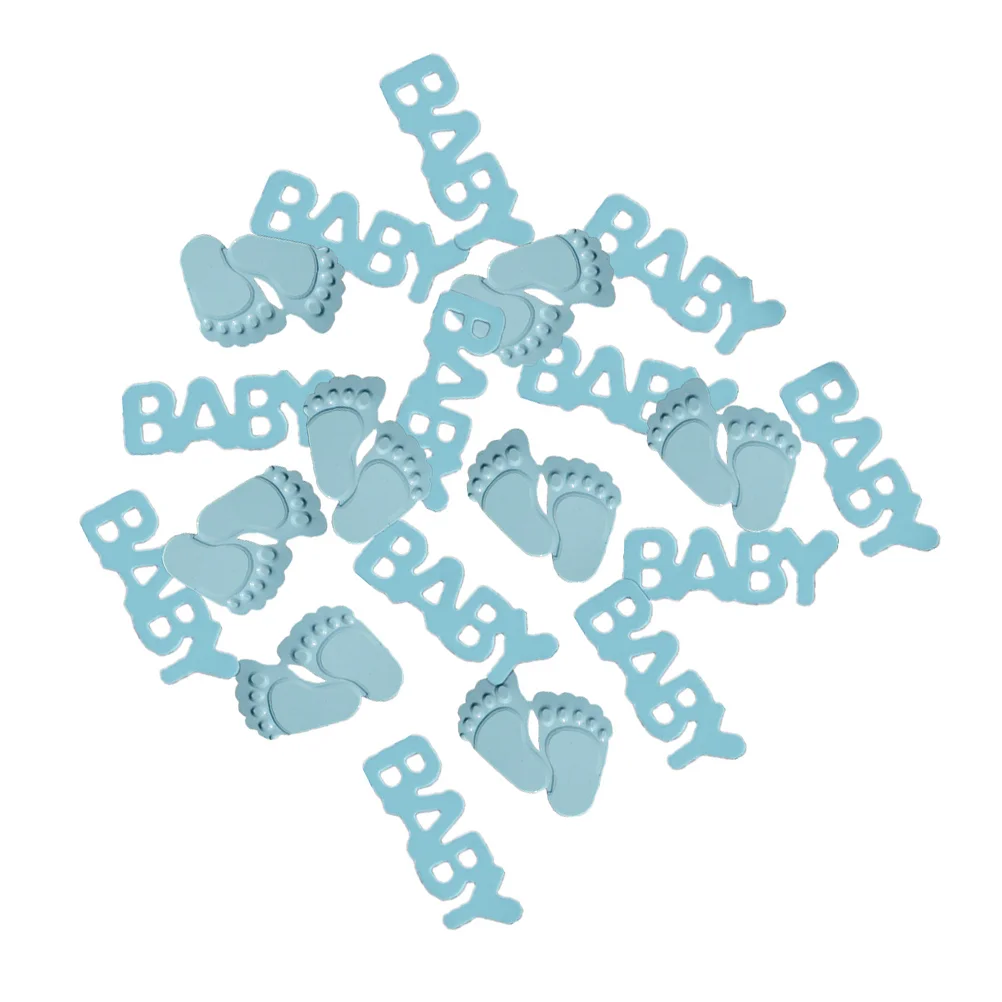 

Baby Birthday Party Shower Boy Bridal Engagement Glitter Metallic Foil Table Scatters Words Letters Decor