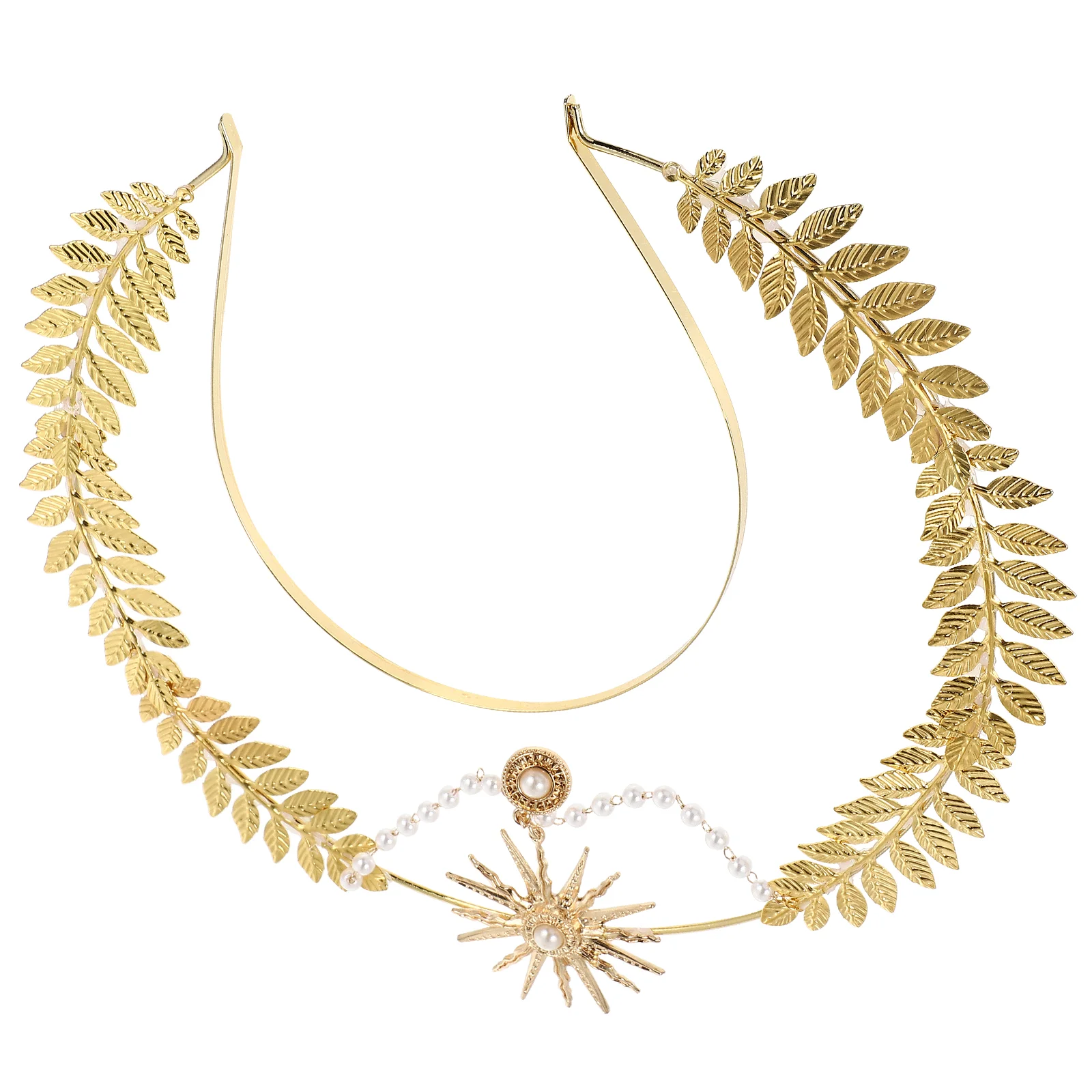 

Headband Headpiece Goddess Gold Hair Headdress Costume Mary Virgin Party Band Spiked Metal Halloween Bridal Headbands Women