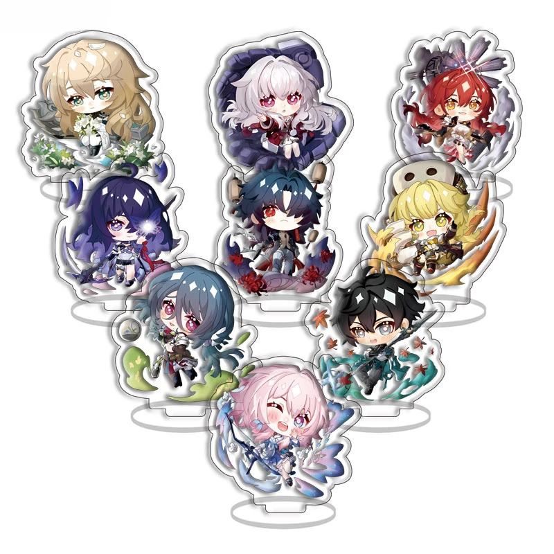 9 шт. игра Honkai Star Rail фигурка на акриловой подставке модель мультяшной