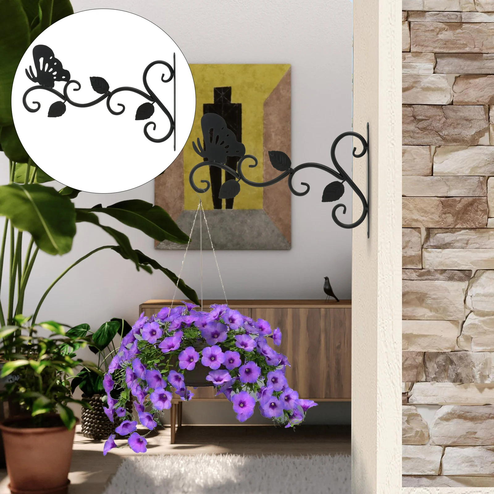 

Hooks Hanging Wall Hanger Bracket Hook Iron Basket Flower Pot Outdoor Metal Brackets Lantern Hangers Bird Swivel Planter