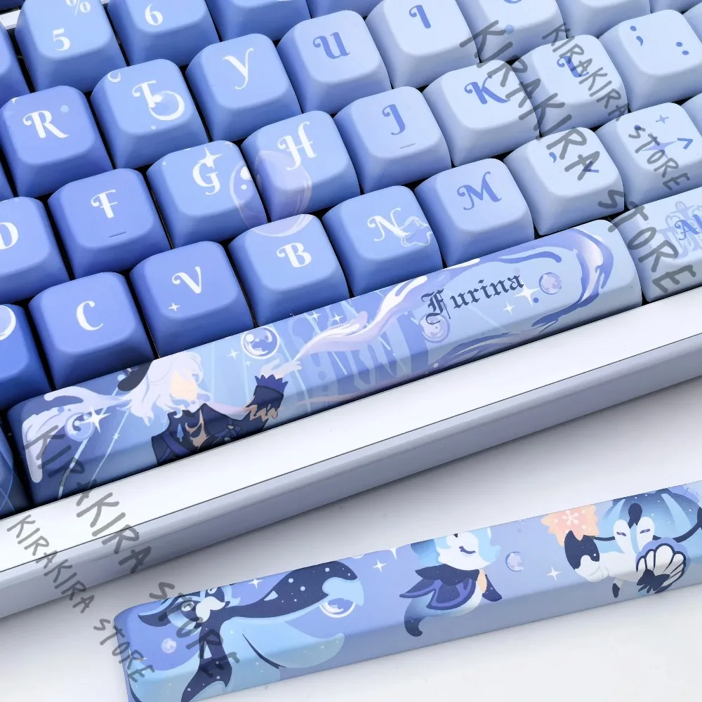 Фото Коллекционные фигурки Furina Focalors Impression MDA Keycaps KBC Kforce Genshin Impact для косплея, декора компьютера, креативный подарок №4