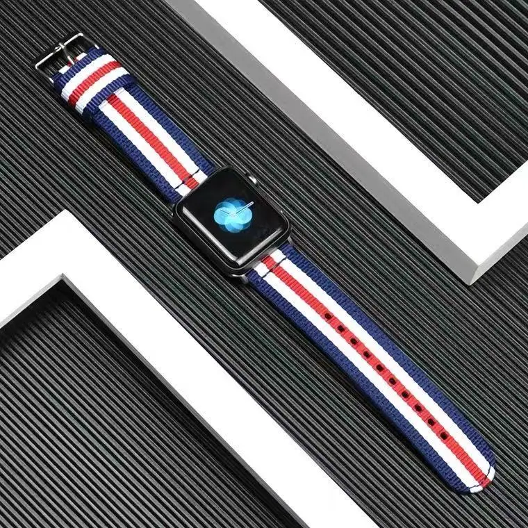 Nylon strap for Apple watch UItra 8 7 6 5 4 SE 45mm 49mm 44mm 41mm 40mm Sport Comfortable bracelet strap for iwatch 3 42mm strap
