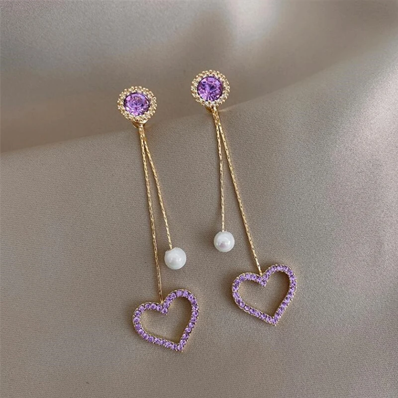 

Trendy Dangle Earrings Geometry Love For Women Girls Metal Chain Drop Jewelry Ladies Classic Fashion Gift Wedding Party