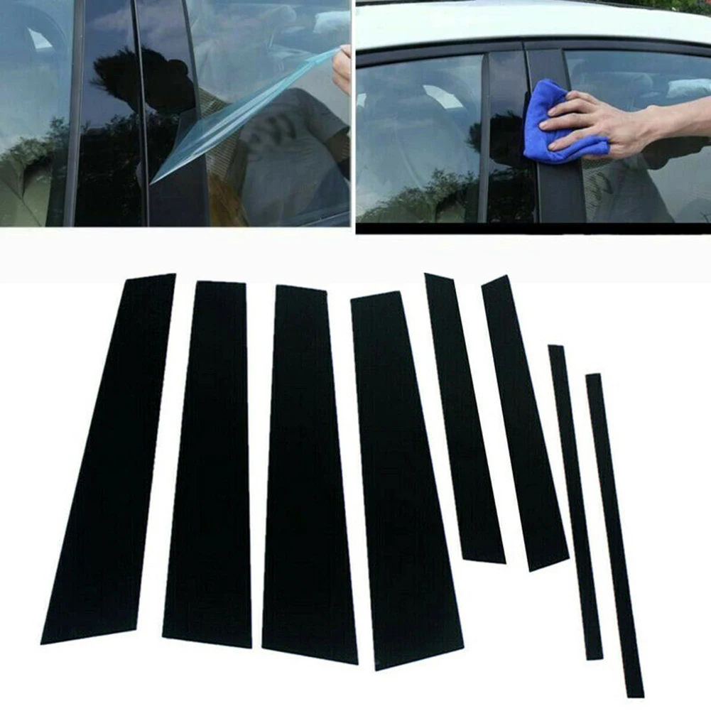 

8pcs Gloss Black Car Pillar Trim Cover Sticker For BMW X5 E70 2007-2013 Polished Pillar Posts Cover Replacement
