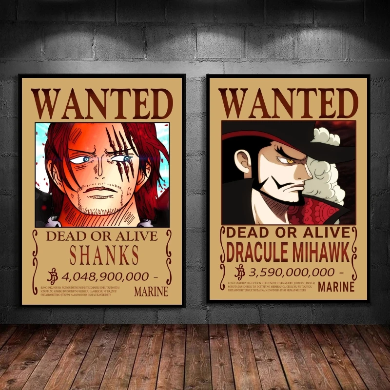 

Холщовые постеры, цельный кусок, Mihawk Shanks, требуемая комната, украшение для дома, картины, декоративное настенное искусство, картина мультяшного персонажа