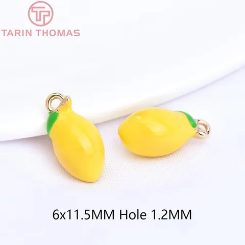 4 шт. Золотые латунные шармы в форме фруктов TARIN THOMAS