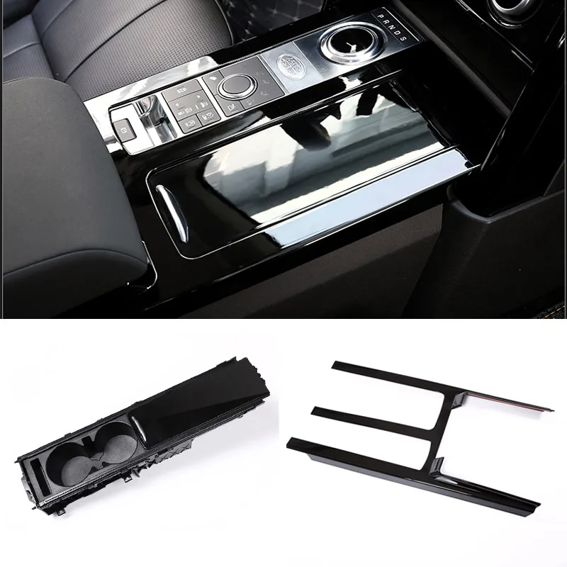 

Глянцевая Задняя панель для Land rover Discovery 5 LR5 S SE L462 2017 2018 ABS, хромированная внутренняя центральная консоль, подставка для чашки, рамка, отделка AutoPart