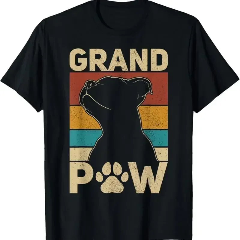 Фото Футболка для мужчин Grandpaw Dog Grandpa Funny Lover Grandfather Men Pitbull T Shirt №1