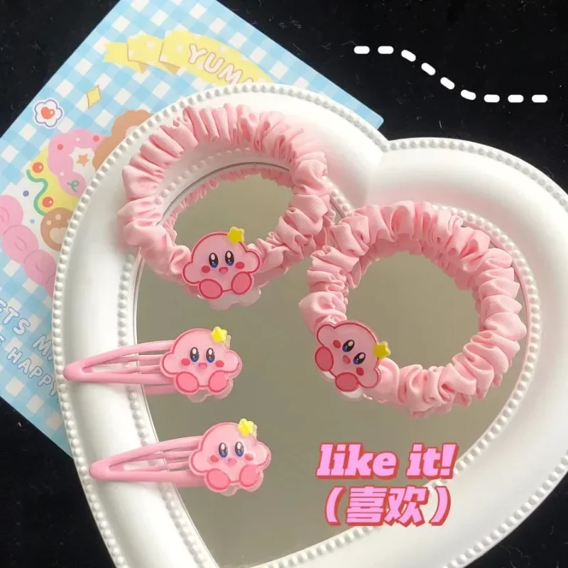 Милые заколки для волос Kirby девочек кавайные мультяшные аниме модные аксессуары