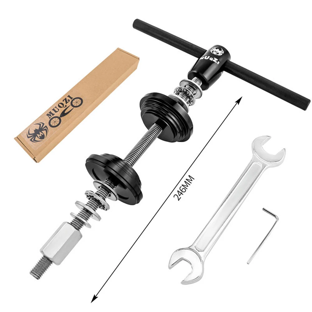 

MTB Bicycle Headset Installation Tool Center Axle Shaft Bearing Bowl Bottom Bracket Press-In Repair Tool 246mm For Road Folding