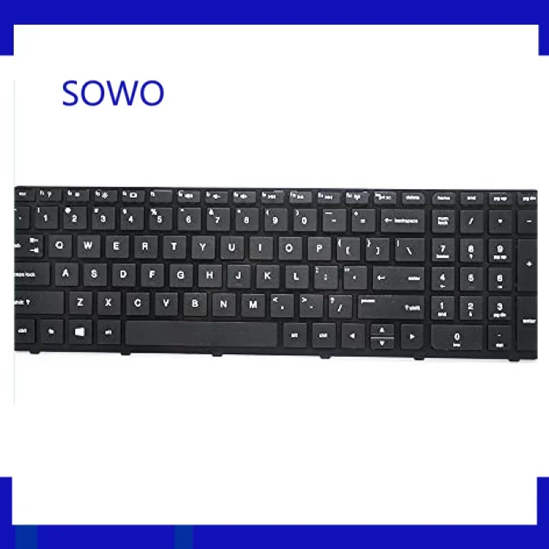Клавиатура с рамкой совместимая HP Pavilion 15E 15N 15T 15-N 15-E 15-E000 15-N000 15-N100 15T-E000 Series черная