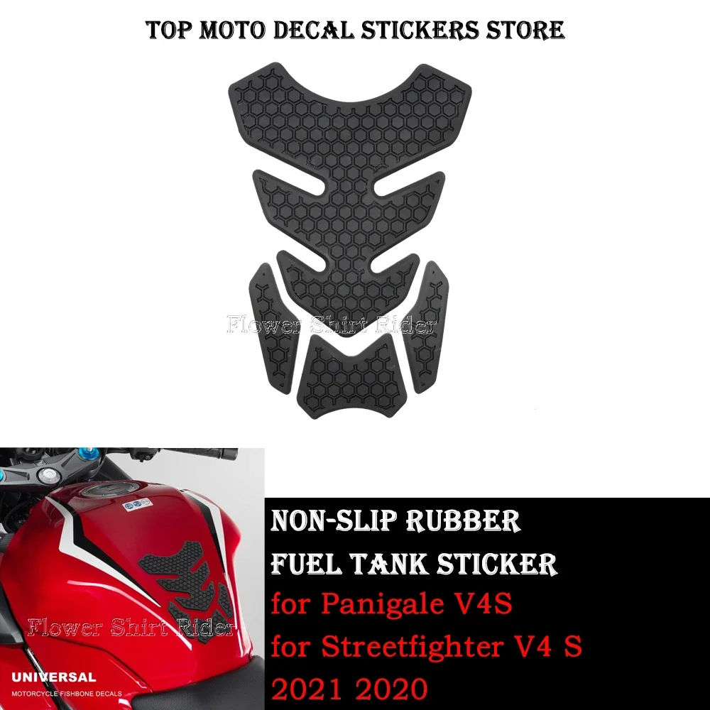 

Universal Motorcycle Fish Bone Sticker Gas Fuel Tank Protector Pad Cover Decal FOR Panigale V4S Streetfighter V4 S 2021 2020