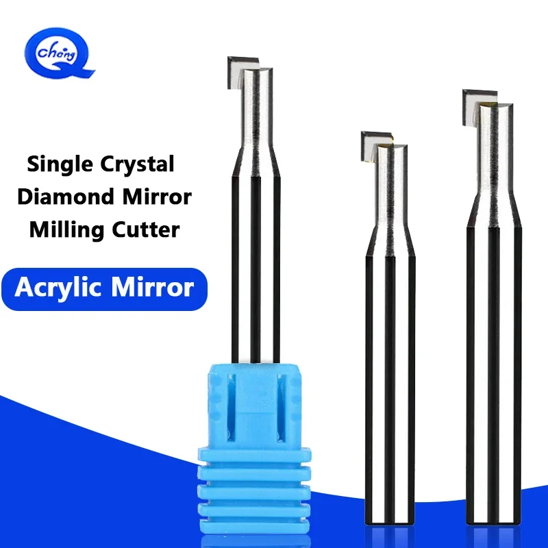 MCD Алмазный строгальный станок, сверло для полировки, концевая фреза, однокристаллический акриловый алмазный полировальный инструмент