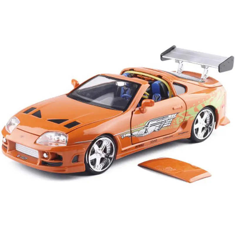 

1:24 Scale Fast And Furious Diecast Orange Super Car Model Toy Miniature Metal Diecasts Toy Vehicles Model Children's Toys Gifts