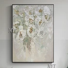 Большая, 100%, ручная роспись, Цветочная, фиолетовая, абстрактная картина маслом, современная настенная живопись для гостиной, без рамки, картина для украшения дома