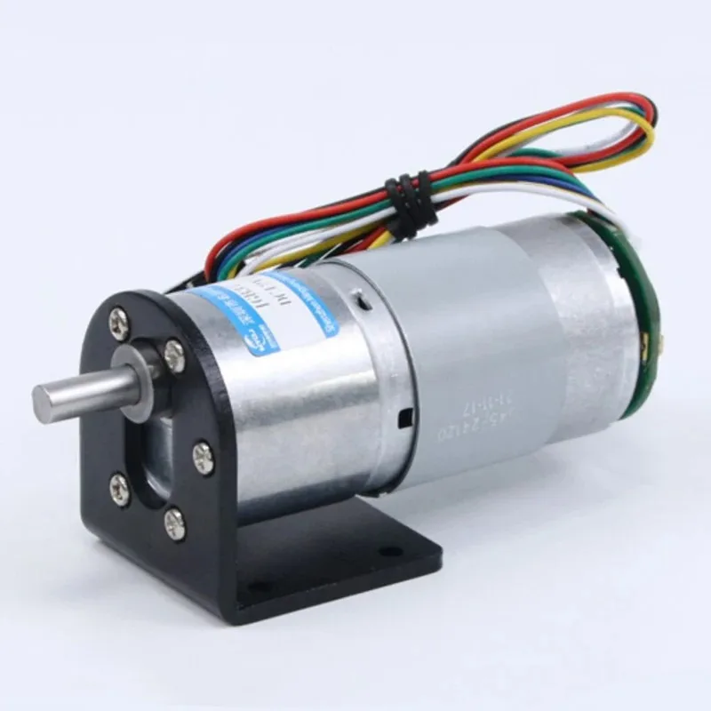 12 В 24 37 мм мотор-редуктор постоянного тока с энкодером Холла высокий крутящий