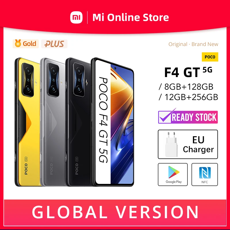 

Global Version POCO F4 GT 12GB 256GB 8GB 128GB 5G, Original brand new, Snapdragon 8 Gen 1, 120W HyperCharge, 120Hz AMOLED, NFC