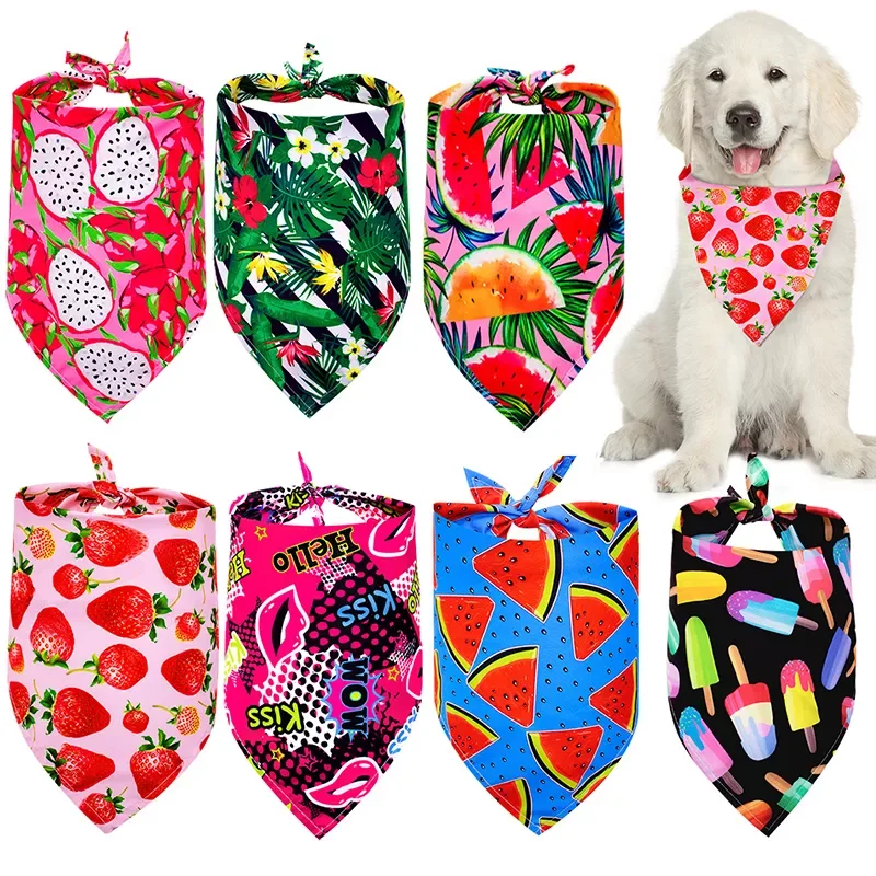 

50pcs Dog bandana Dog Accessories Dog Scarf Summer Bandanas for Dogs Pet Dog Bandana Bulk Pet Supplies For Samll Dog Cat Bibs