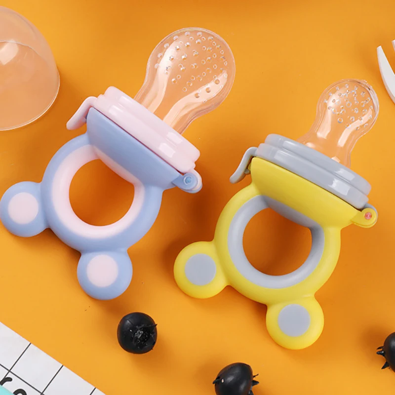 

Baby Feeder Silicone Fresh Food Nibbler Kids Boy Girl Bear Ear Fruit Feeding Cute Infant Baby Supplies Nipple Soother Bottles