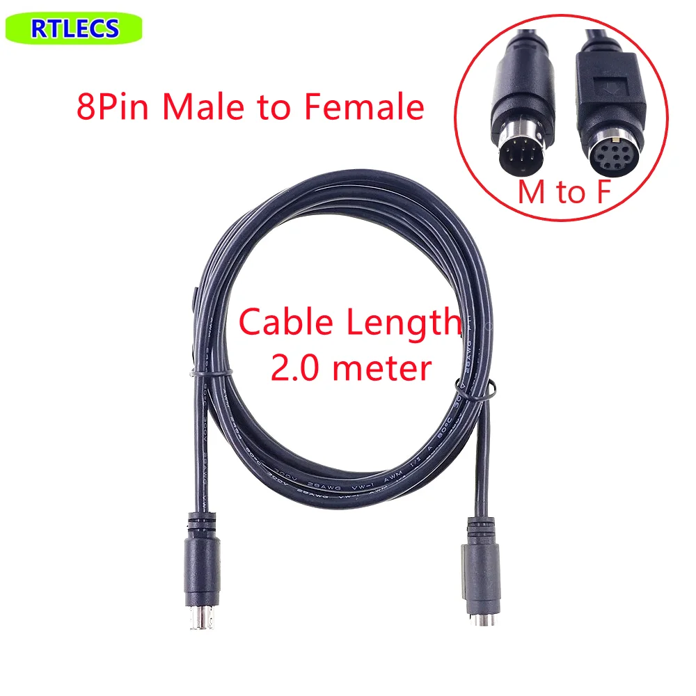

1 шт. MD8 Mini Din 8-контактный разъем-адаптер «папа-мама» Кабель-штекер Розетка Конвертер ПЛК Заменение Экранирующие провода