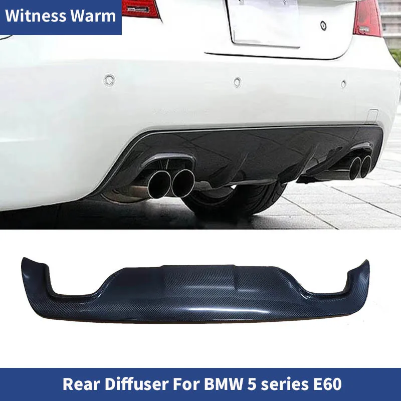 Задний спойлер бампера для Bmw 5 серии E60 M-tech Sport Cf Kit Real Carbon Fiber Splitter Four Out Exhaust Tip.