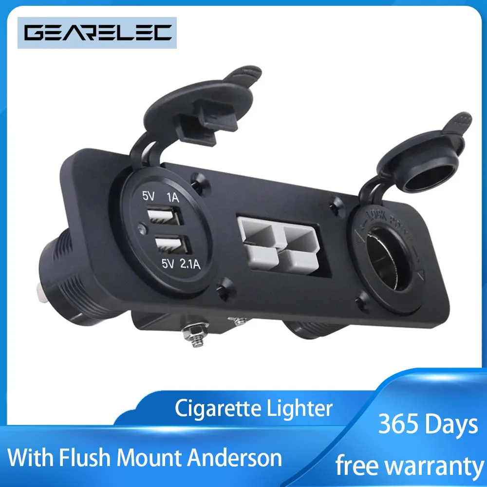 

Cigarette Lighter Splitter Car Charger Adapter With Flush Mount Anderson Plug 12V/24V Socket For Caravan Camper Boat Truck
