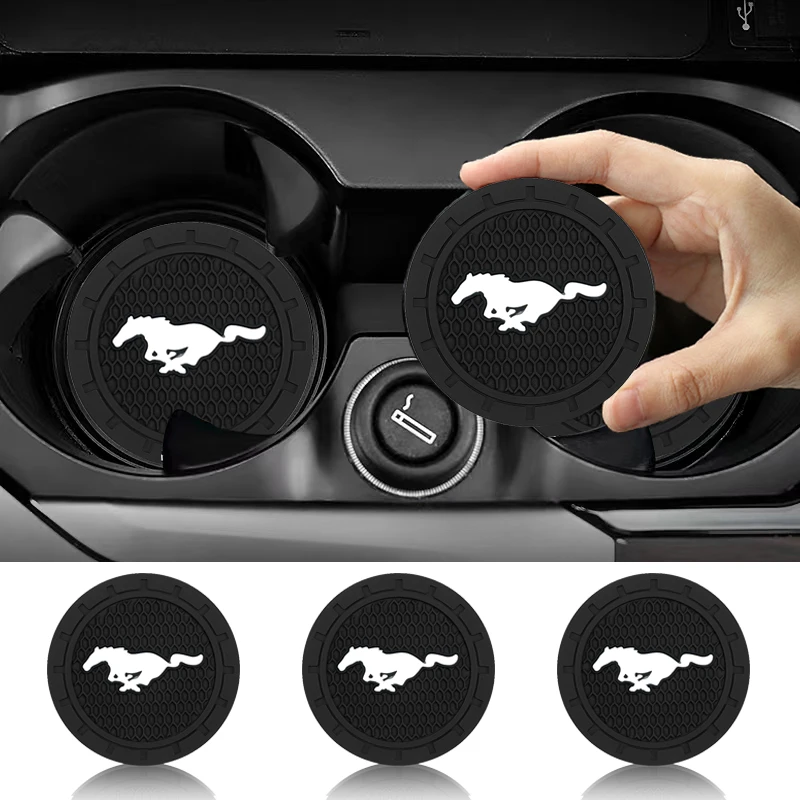 

Car Coaster Water Cup Groove Non-slip Pad Silicone Pad for Ford Mustang 2005 2006 2007 2008 2009 GT 350 Guitar Eleanor Pickguard