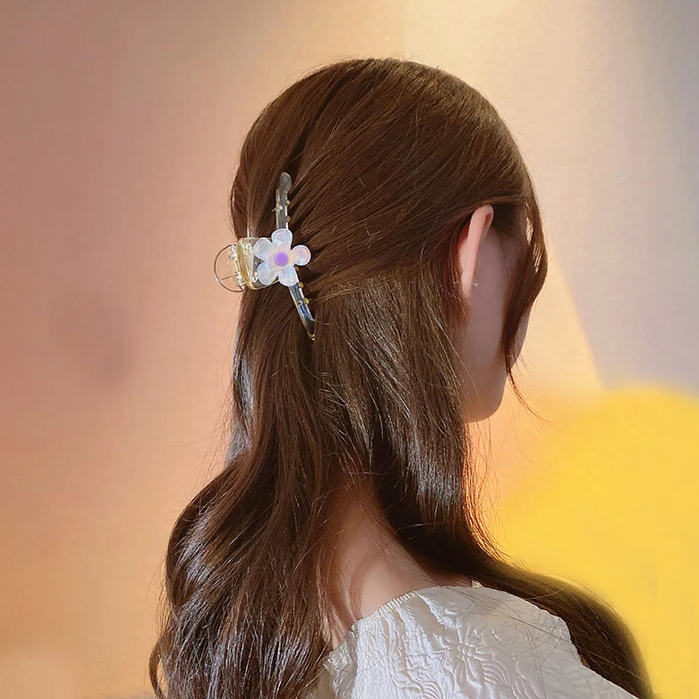 

Заколка-краб для волос в виде цветка