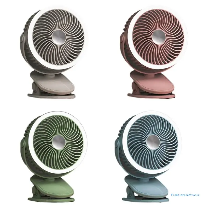 

Mini Cooling Fan Light Portable Desktop Clip USB Charging Fans 720° 3-speed Mute DropShipping