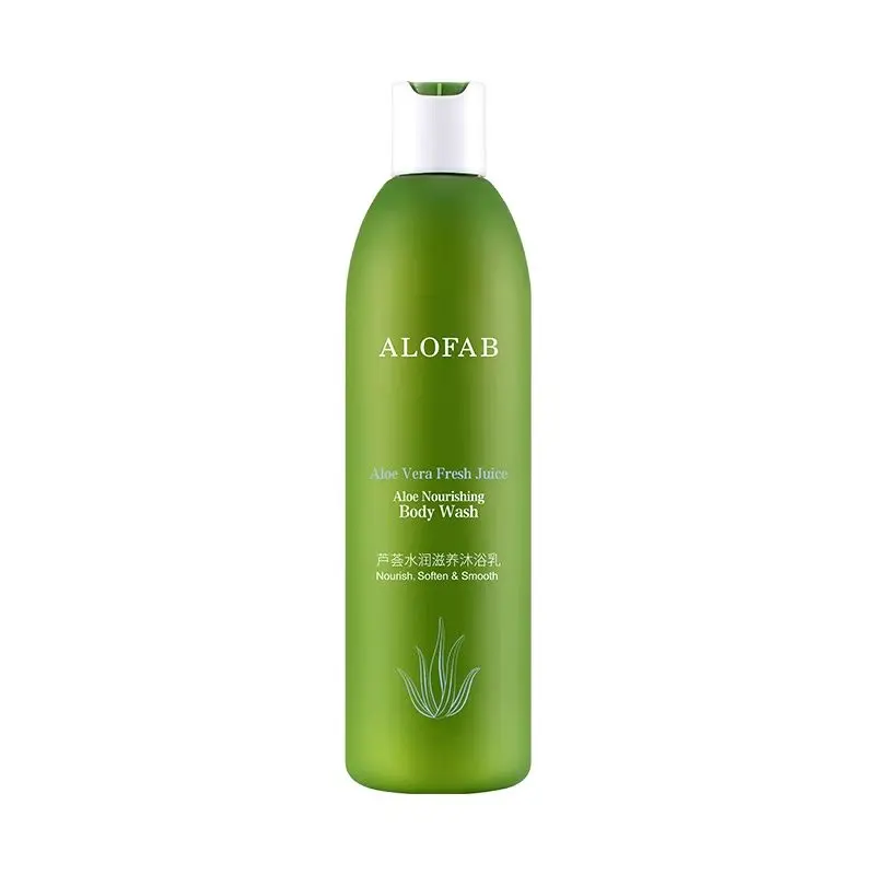 ALOFAB 460ML Natural Aloe Vera Fresh Juice Aloe Nourishing Body Wash Soften Smooth Shower Gels