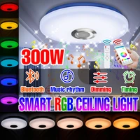 smart rgb ceiling light dimmable led lamp 220v night lamp led color changing light bulb remote app bluetooth control indoor lamp