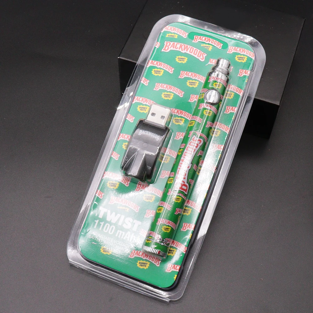 

5 шт/лот задняя часть 1100 мАч батарея Регулируемое напряжение 3,3 в-4,8 в USB пропуск через испаритель электронная сигарета VS батарея EGO 3200 мАч