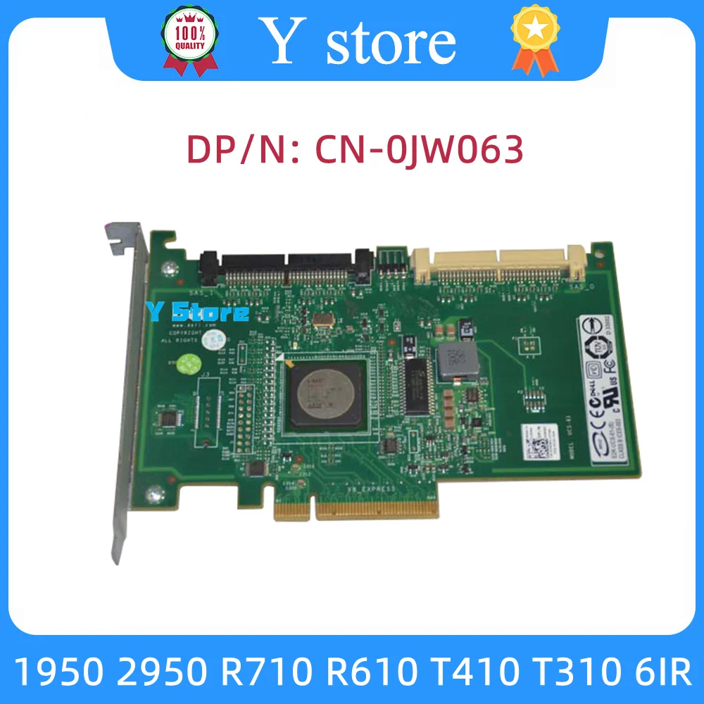 Y Store Оригинал для DELL 1950 2950 R710 R610 T410 T310 6IR SAS Array Card JW063 YK838 CR679 0JW063 0YK838 0CR67 9 Быстрая доставка