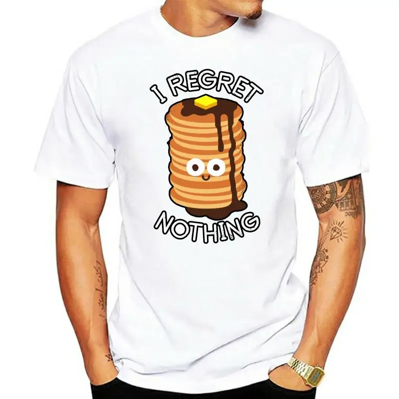 

Cartoon Cake Men Top T-Shirts Crew Neck Summer Short Sleeve Happy Tshirt For Boy Best Birthday T Shirt I Regret Nothing