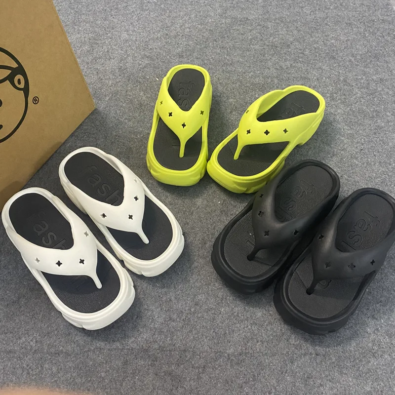 

Женские пляжные шлепанцы, сандалии на танкетке, пляжные сандалии для улицы на толстой подошве