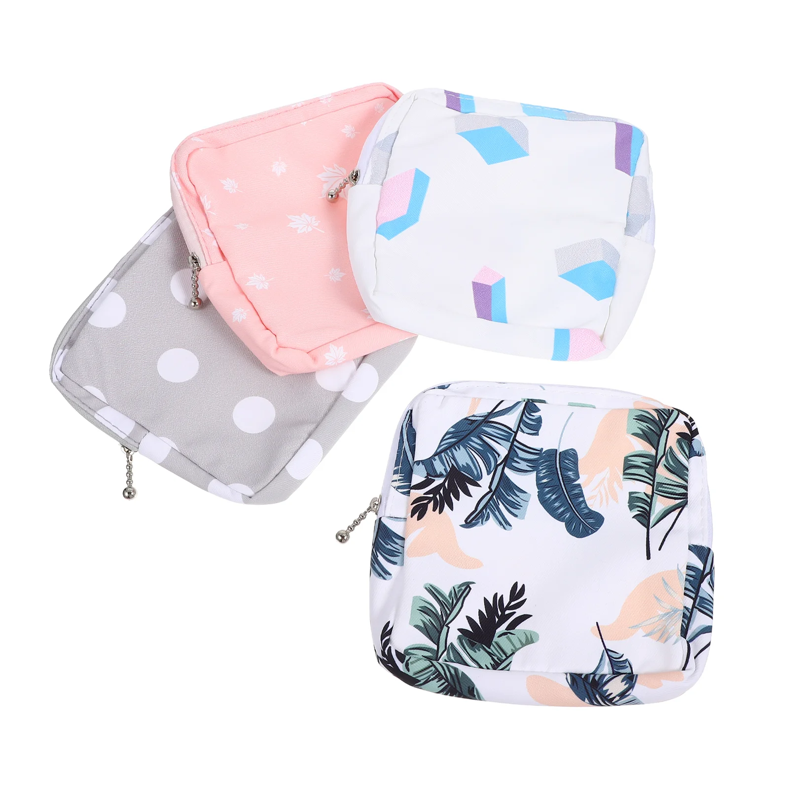 

4 Pcs Sanitary Napkin Storage Bag Women Accessory Travel Organizer Bags Tampons Female Holder Polyester Girl Small