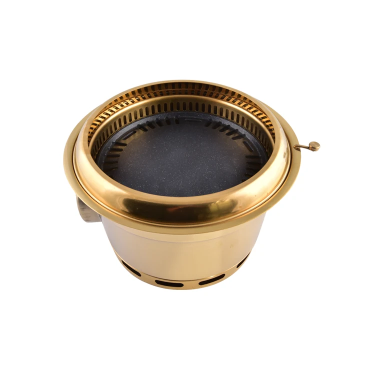 

Titanium-plated gold Korean barbecue restaurant charcoal stove