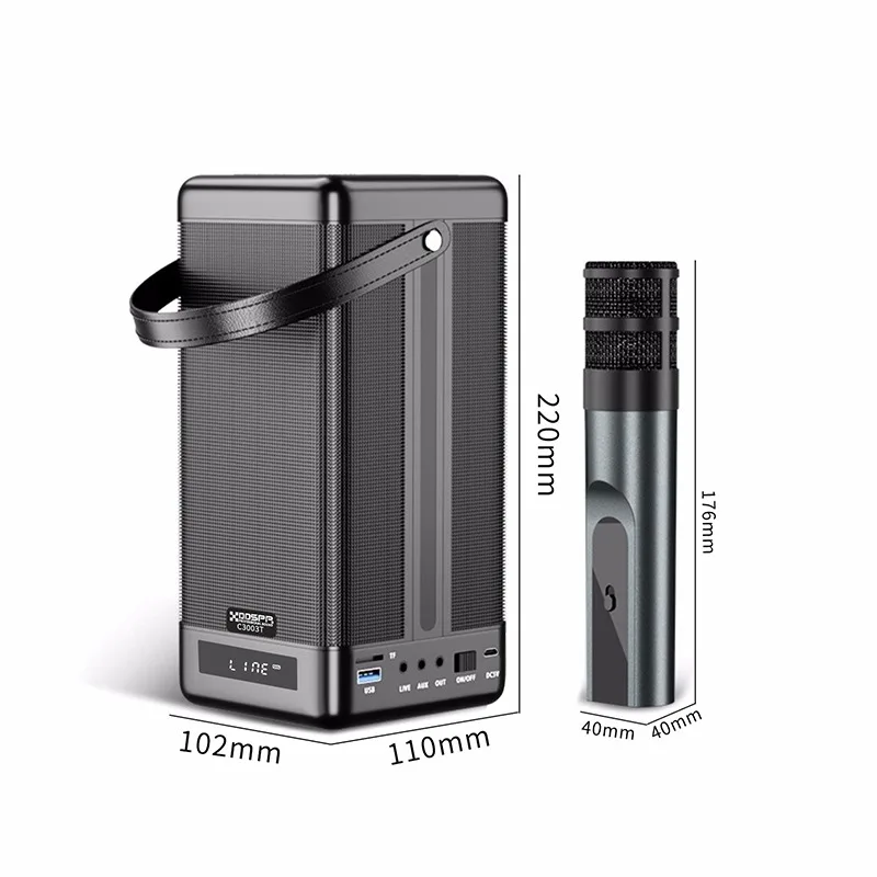 Портативная караоке-машина с беспроводным микрофоном