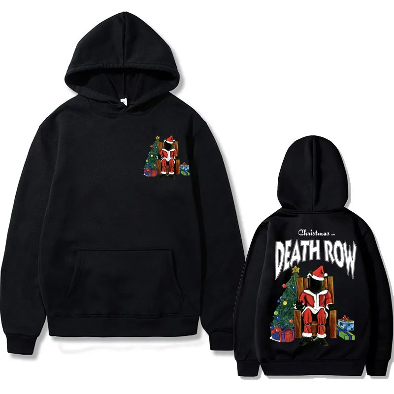 

Lover Gift Death Row Records Christmas No Row Double Sided Print Hoodie Men Women Cool Hip Hop Sweatshirt Tupac 2Pac Streetwear