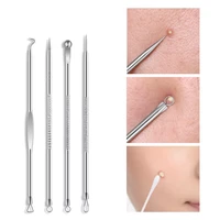 4pcs black dot pimple blackhead remover tool needles set for squeezing acne tools spoon for face cleaning extractor por